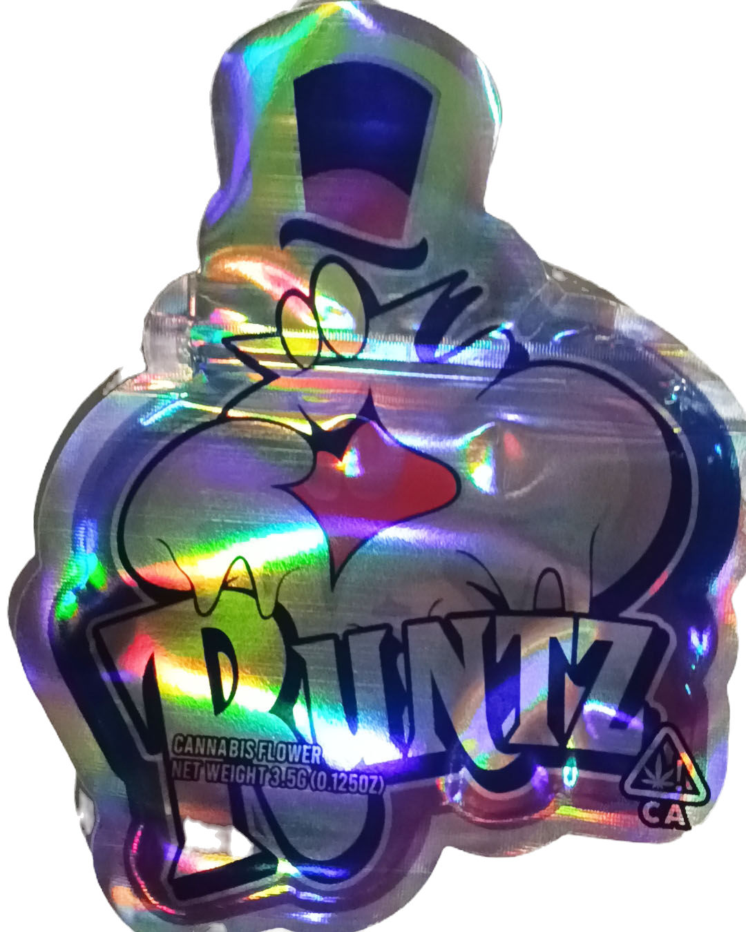 Runtz Cali Packs 3.5G 0.125oz Smell Proof Plastic Storage Bags. Airtight Bag