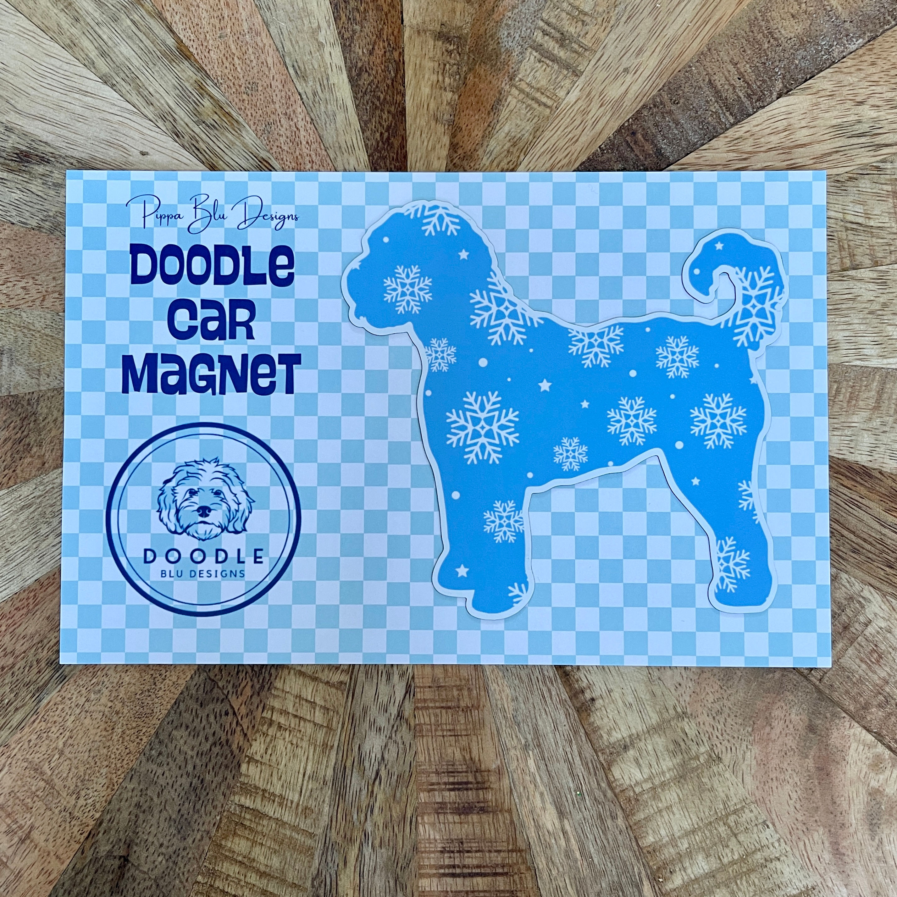 Winter Doodle Car Magnet