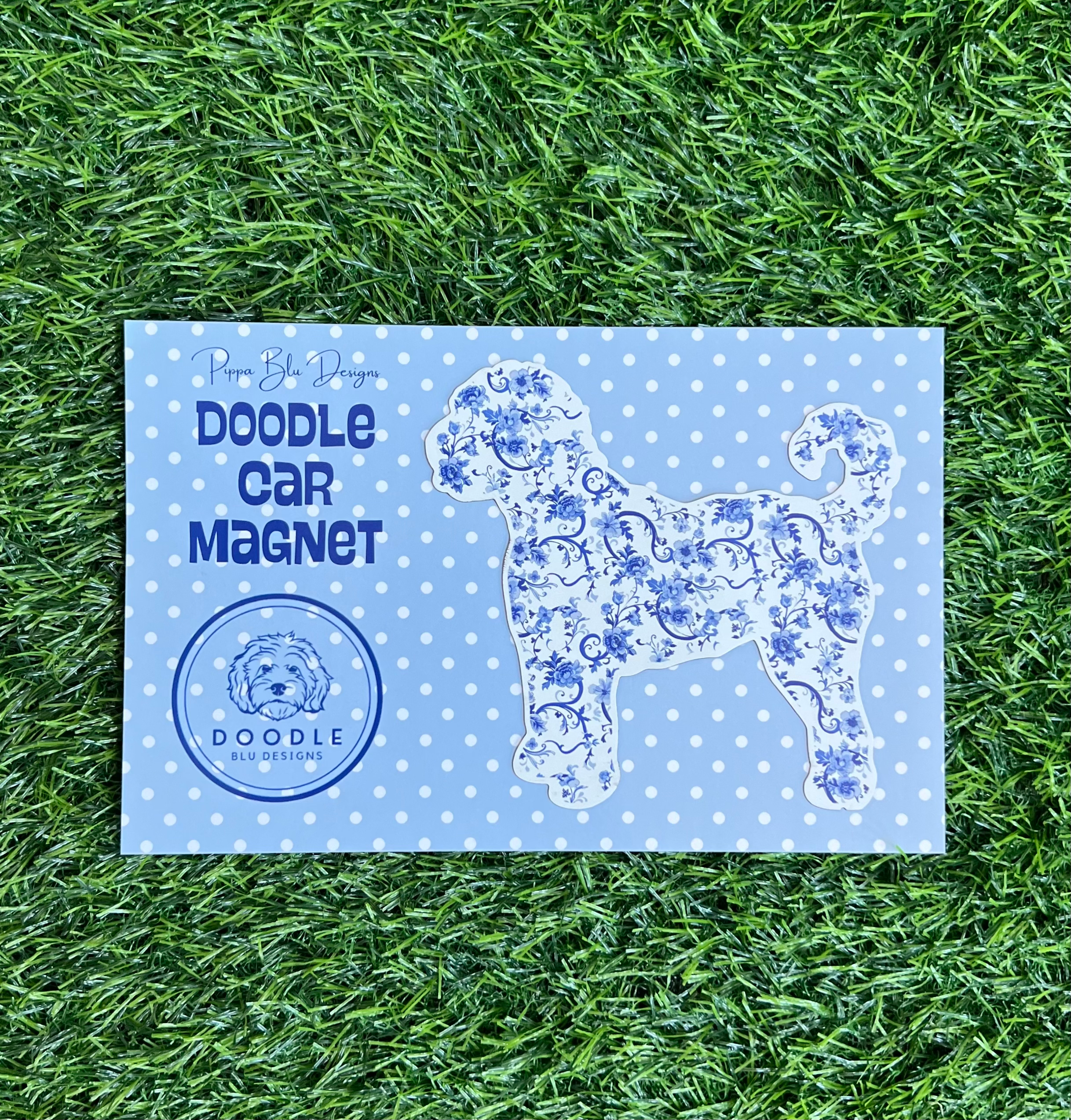 Chinoiserie Doodle Car Magnet