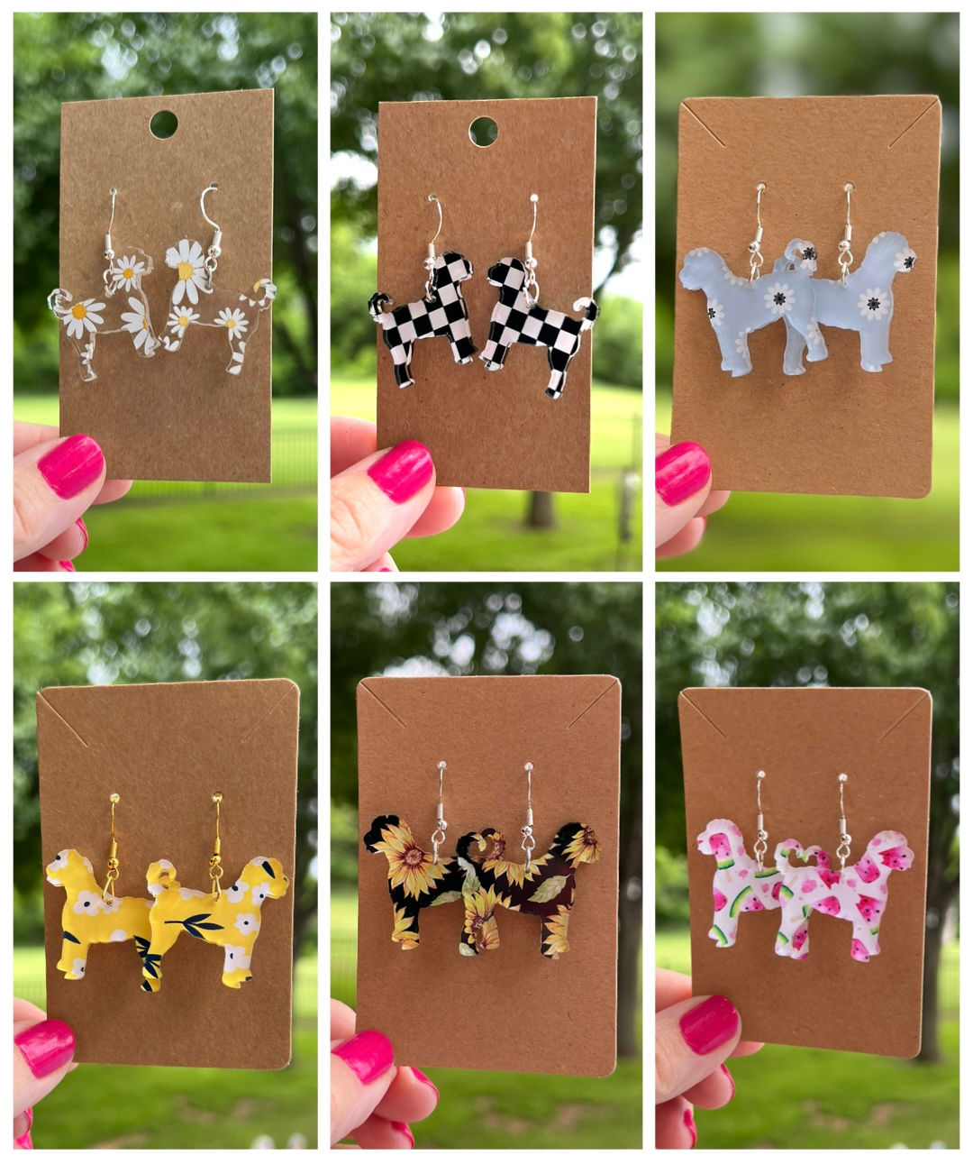 Acrylic Doodle Earrings