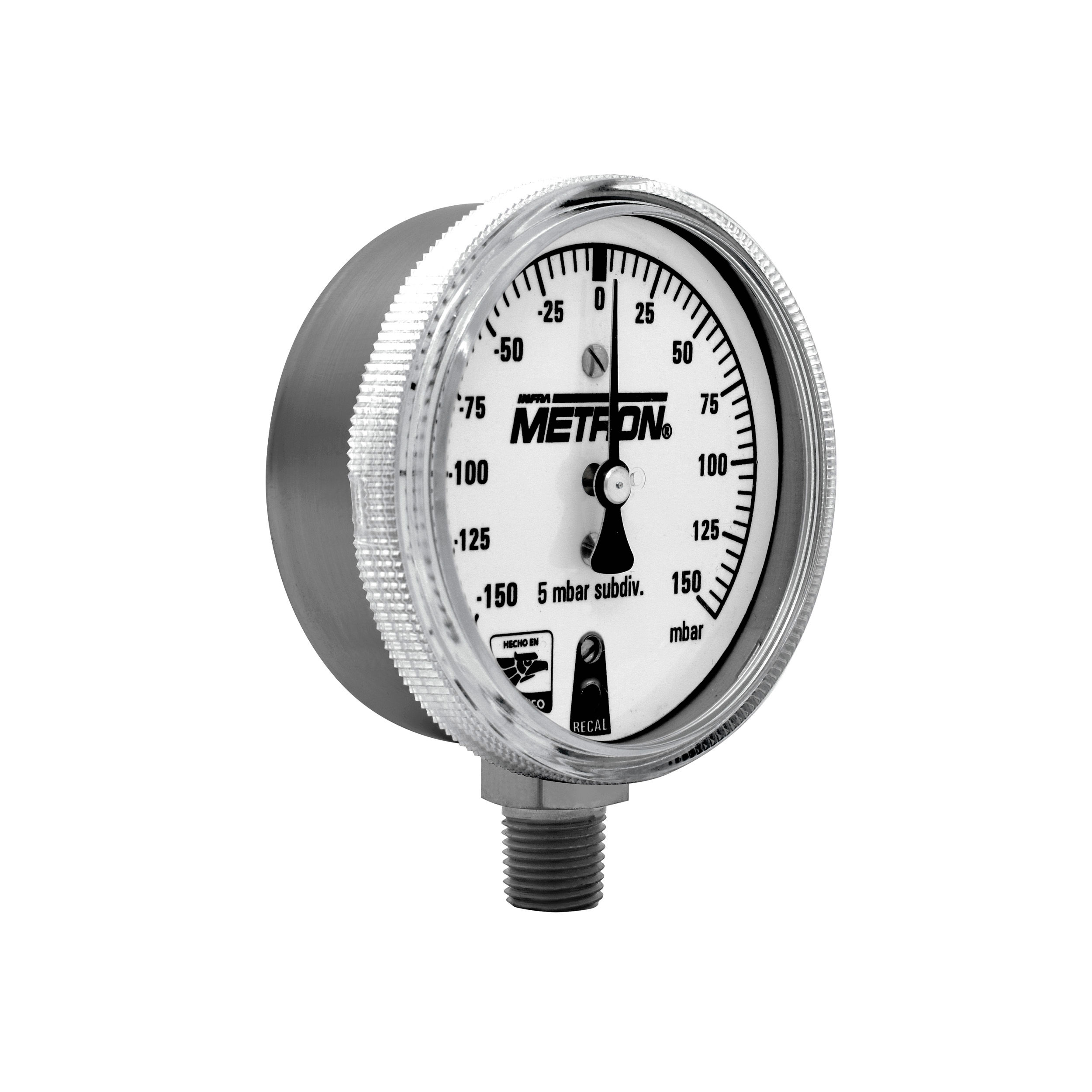Manómetro para proceso 2 1/2" 63mm Inferior y Posterior