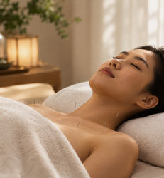 woman relaxing on the bed