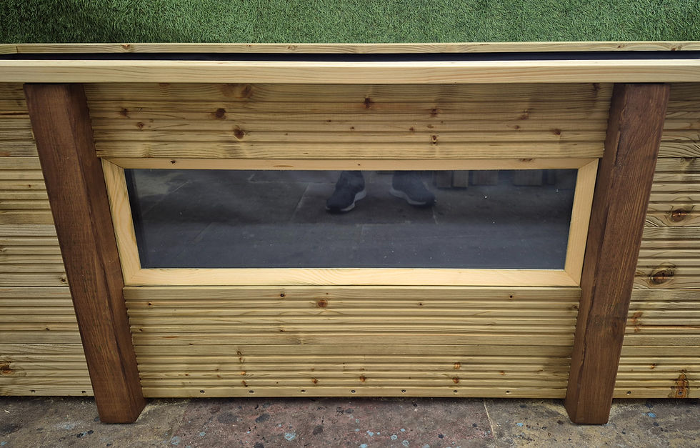 Thumbnail: Large Garden Pond with Viewing Window 235x100x66h cm