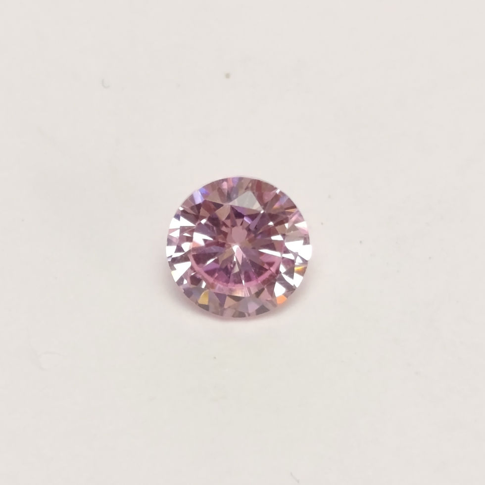 Cubic Zirconia Pink Facet 6MM, Safe to Fire