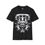 Thumbnail: Black Famine T-shirt with skull and scales graphic