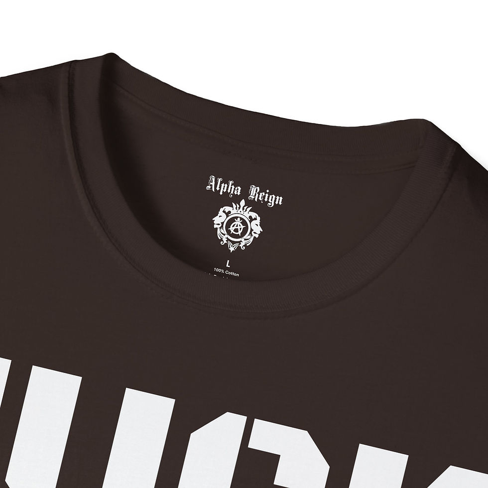 Thumbnail: Brown Alpha Reign shirt tag details