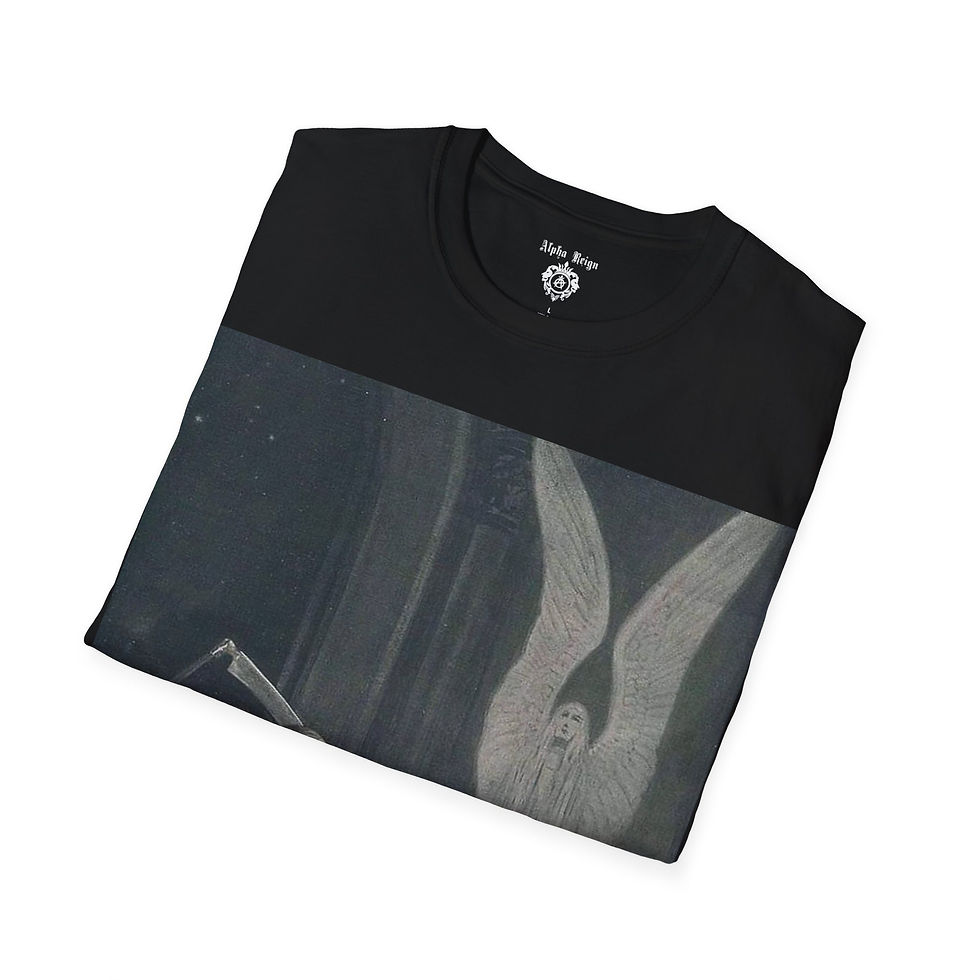 Thumbnail: Dark T-shirt with artistic print