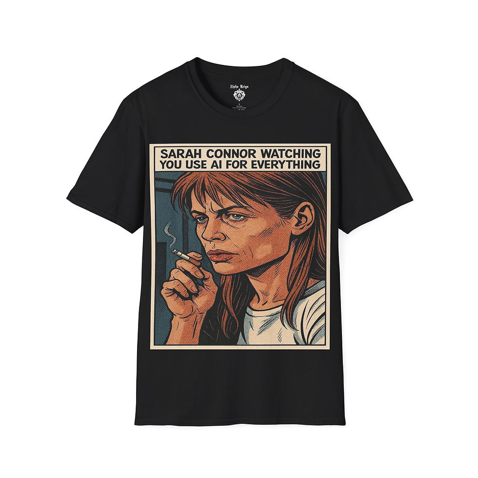 Sarah Connor Watching You Use AI for Everything T-shirt