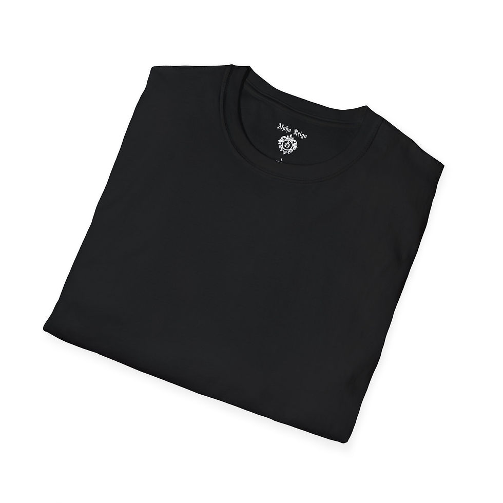 Thumbnail: Black folded Alpha Reign crew neck t-shirt