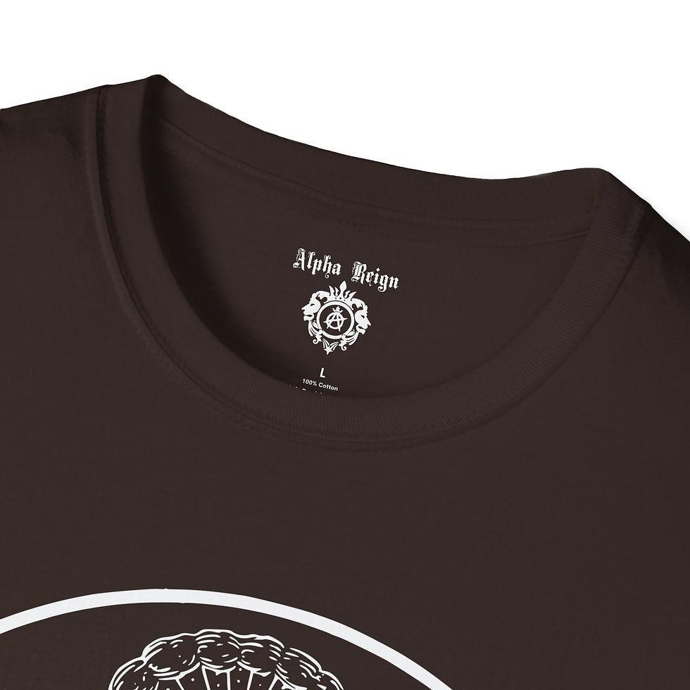 Thumbnail: Brown Alpha Reign shirt tag