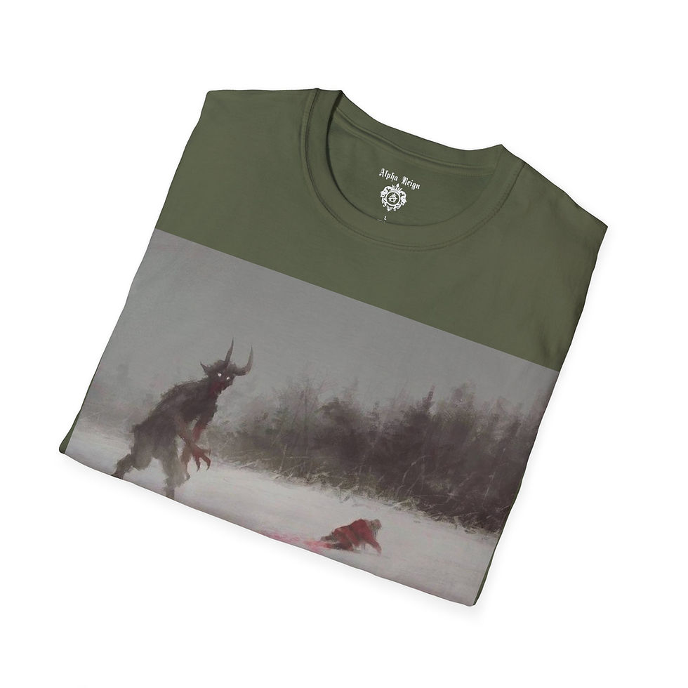 Thumbnail: Dark T-shirt with demonic creature graphic