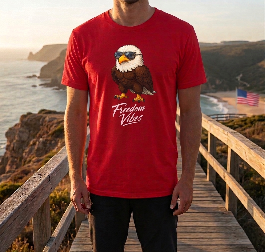 Freedom Vibes Eagle T‑Shirt