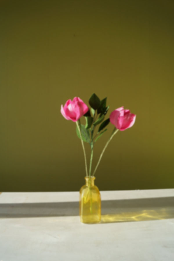 Tulipe en papier, fleurs en papier crépon