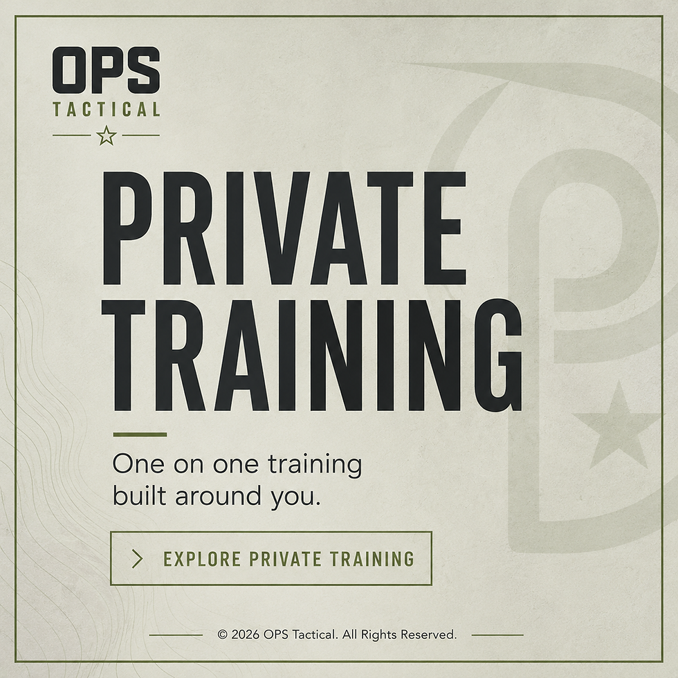 Private firearms training in Oklahoma City with OPS Tactical, featuring one on one instruction tailo