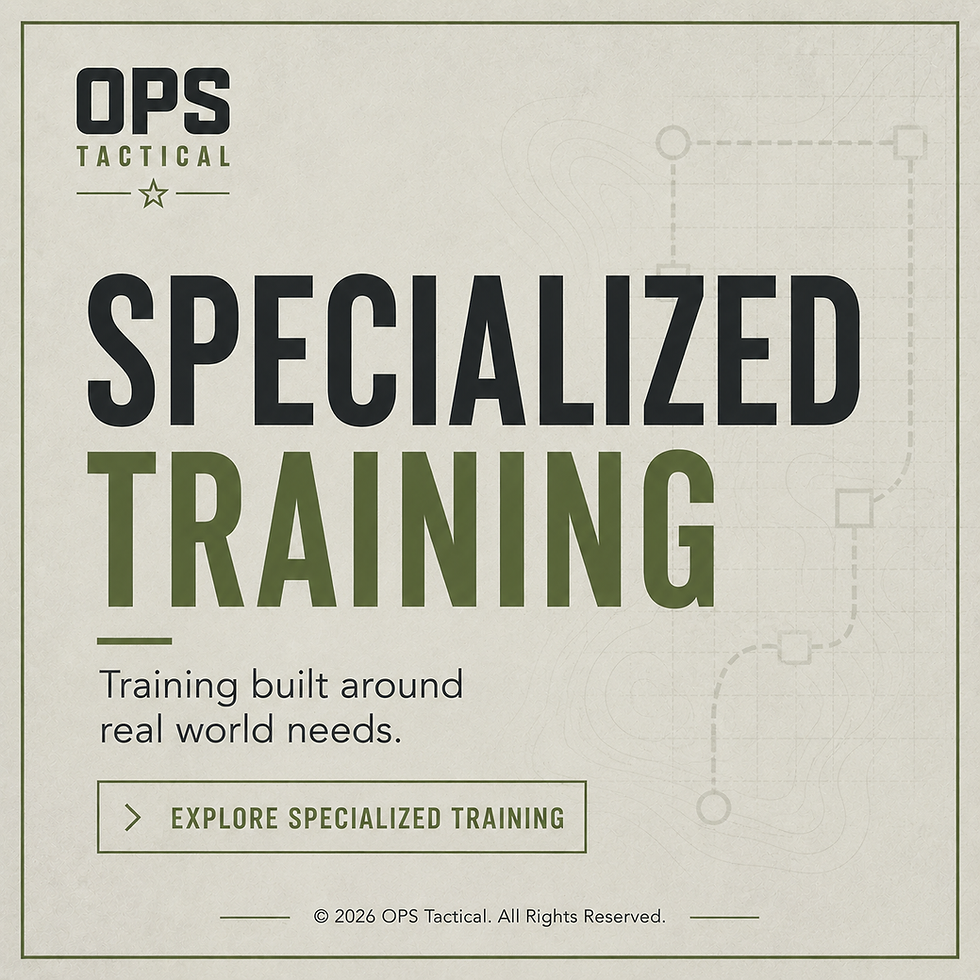 Specialized firearms and defensive training in Oklahoma City with OPS Tactical for real world civili