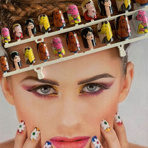Cartoon and Floral Nail Art