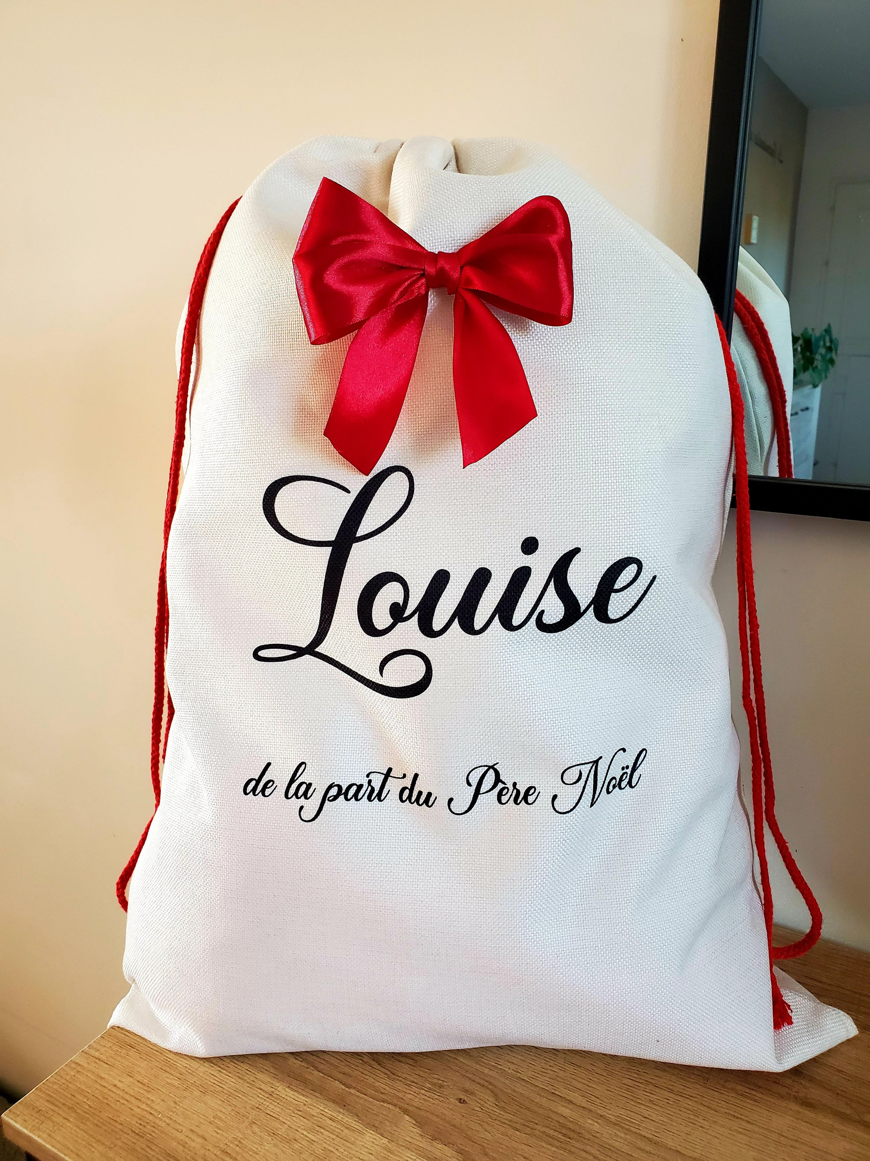 Très grande hotte de Noël personnalisée