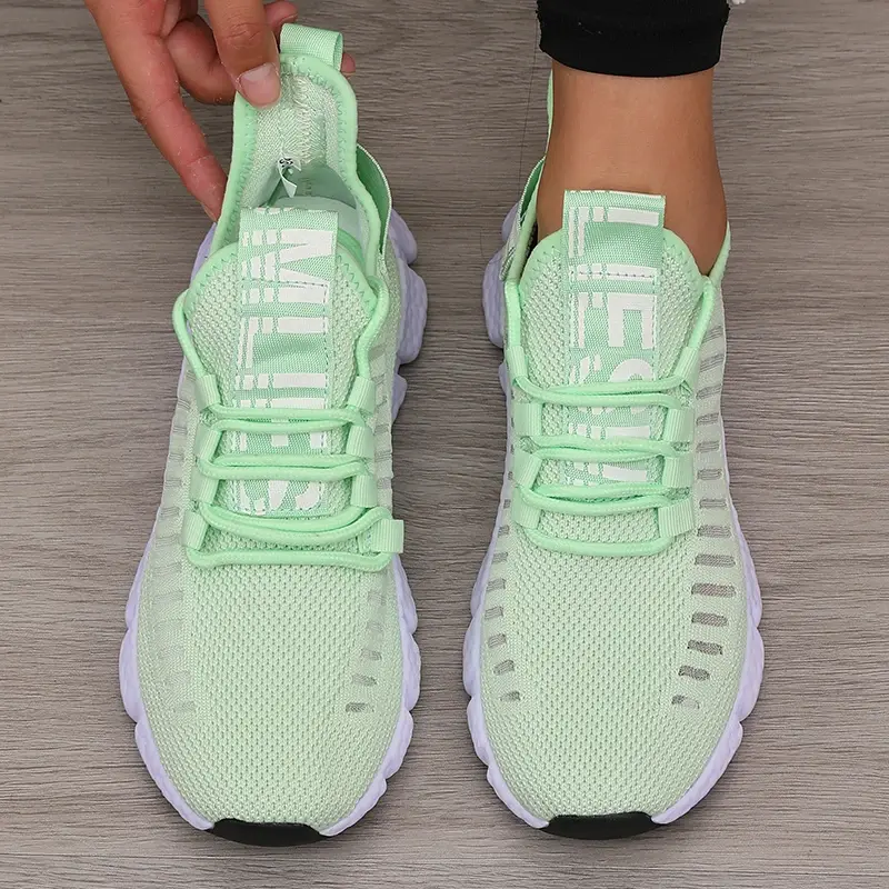Thumbnail: Women's Sports Shoes Mesh Lightweight Soft Sole Jogging Strap Breathable Fashion