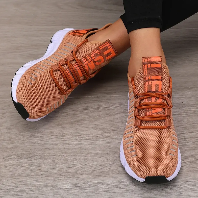 Thumbnail: Women's Sports Shoes Mesh Lightweight Soft Sole Jogging Strap Breathable Fashion
