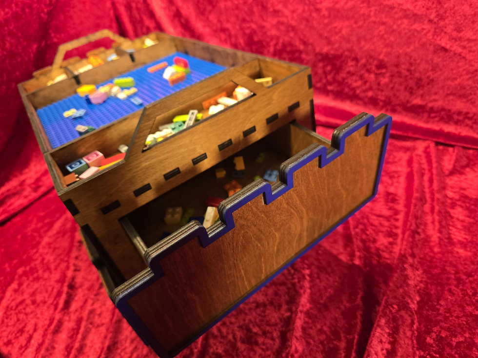 Thumbnail: 3 Drawer Lego Lovers Stackable Personalised Construction Box
