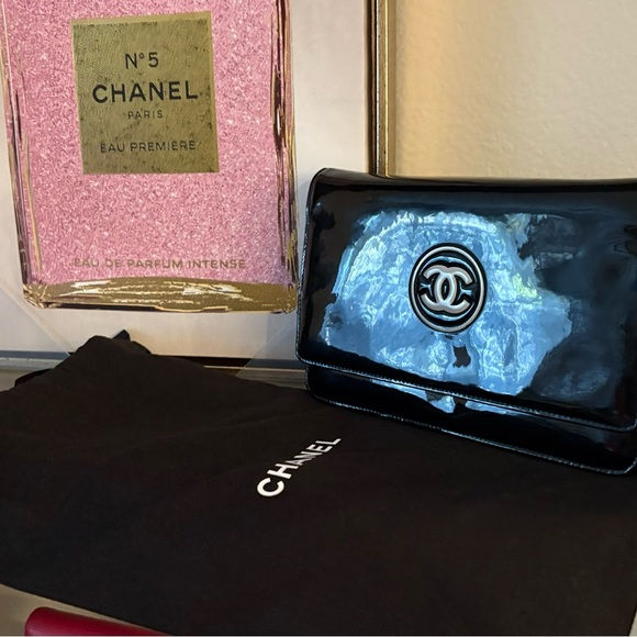 Thumbnail: CHANEL WOC Patent Leather Chanel BLK bag