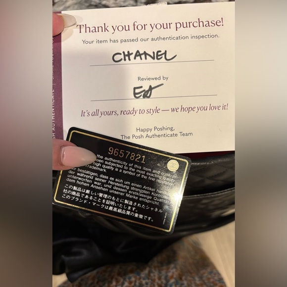 Thumbnail: 2fer🔥CHANEL ⭐️Black Quilted Lambskin Cambon Tote Bag & matching wallet SET