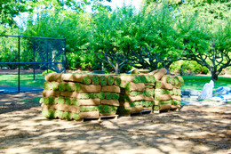 Sod Matts for Tennis Court Deconstruction