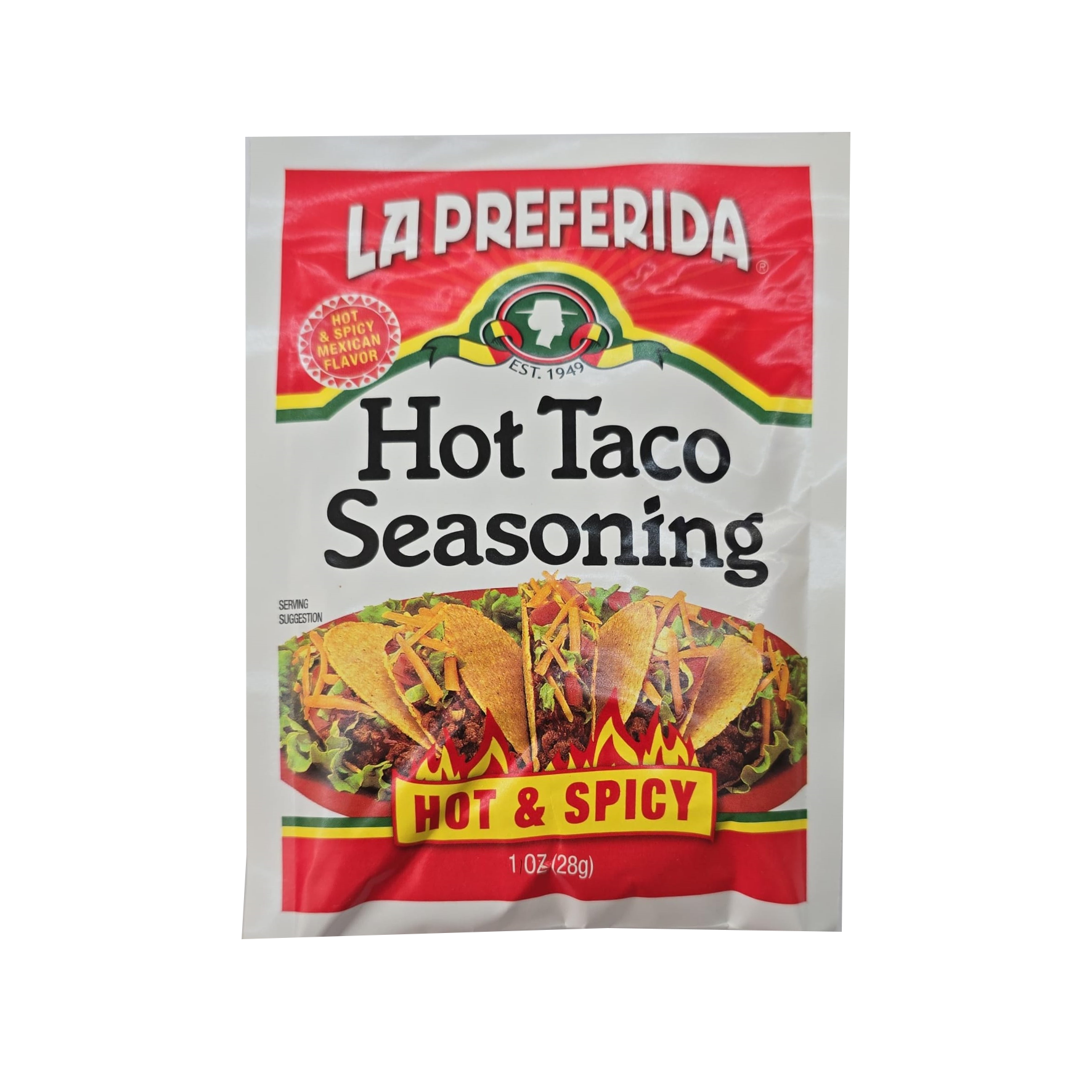 Hot taco seasoning la preferida 28g on sale no refunds