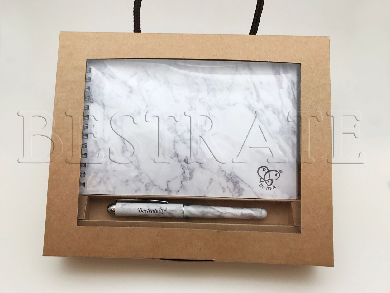 BRH0421 Marble Stationary 2pcs Set