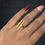 Thumbnail: Dystopian Ring - 18k gold plated Ring