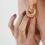 Thumbnail: Velora Hoops 18K Gold Plated Earrings