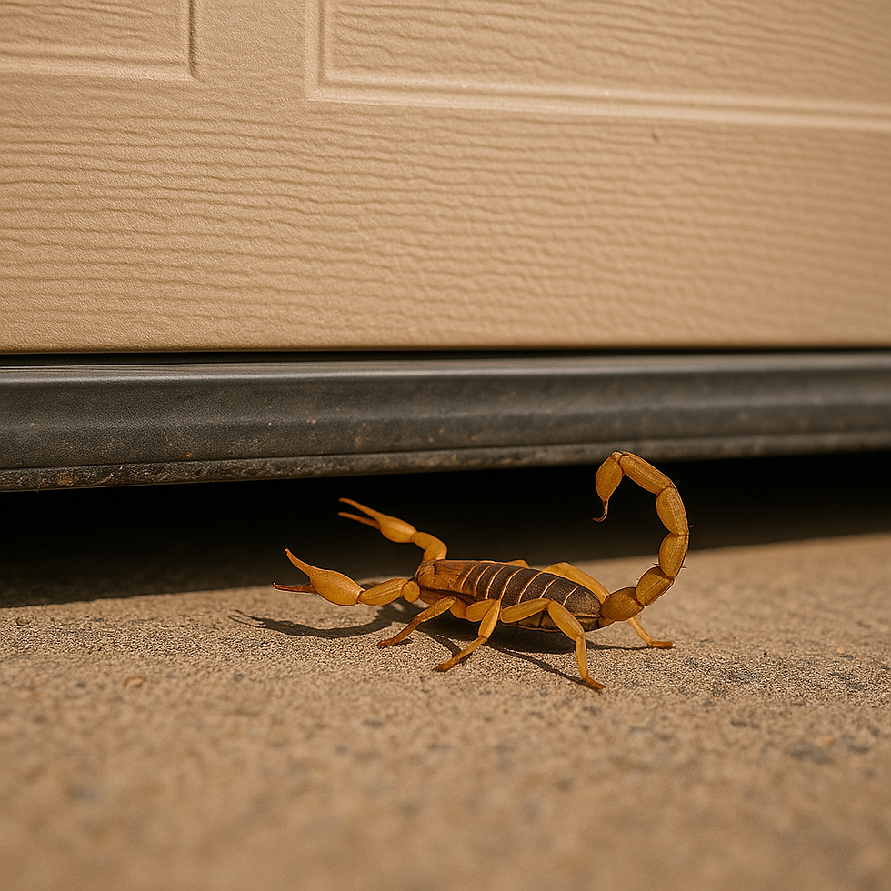 “Scorpion entering Tucson garage to escape heat”