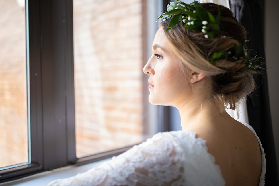 New York City photographer, JCP Images, captures a bride quietly taking in the wedding day magic.
