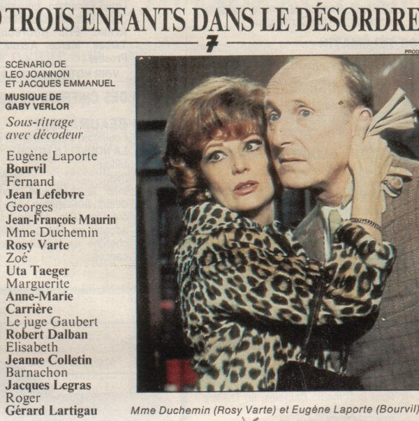 3 enfants dans le désordre au programme TV.