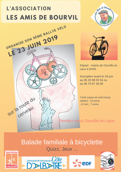 L'affiche du  rallye vélo 2019.
