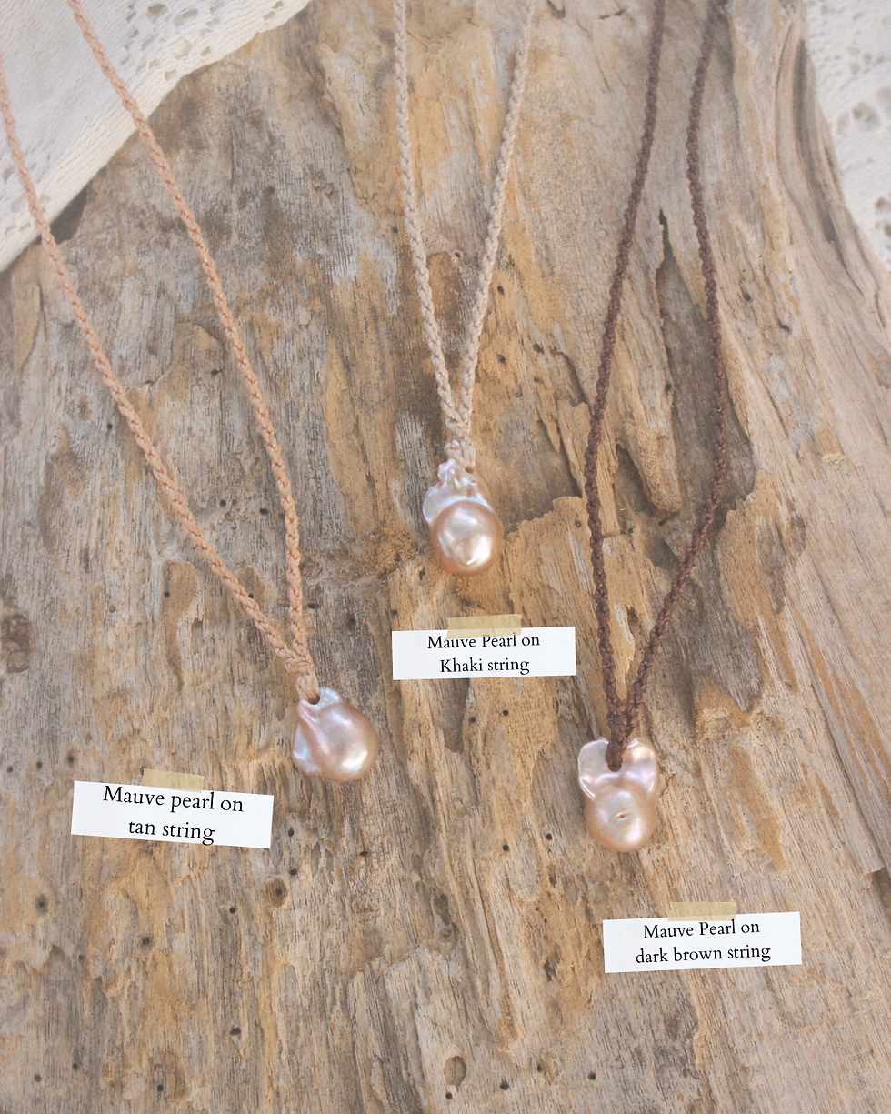 Thumbnail: LUNA - Baroque Single Pearl Necklace
