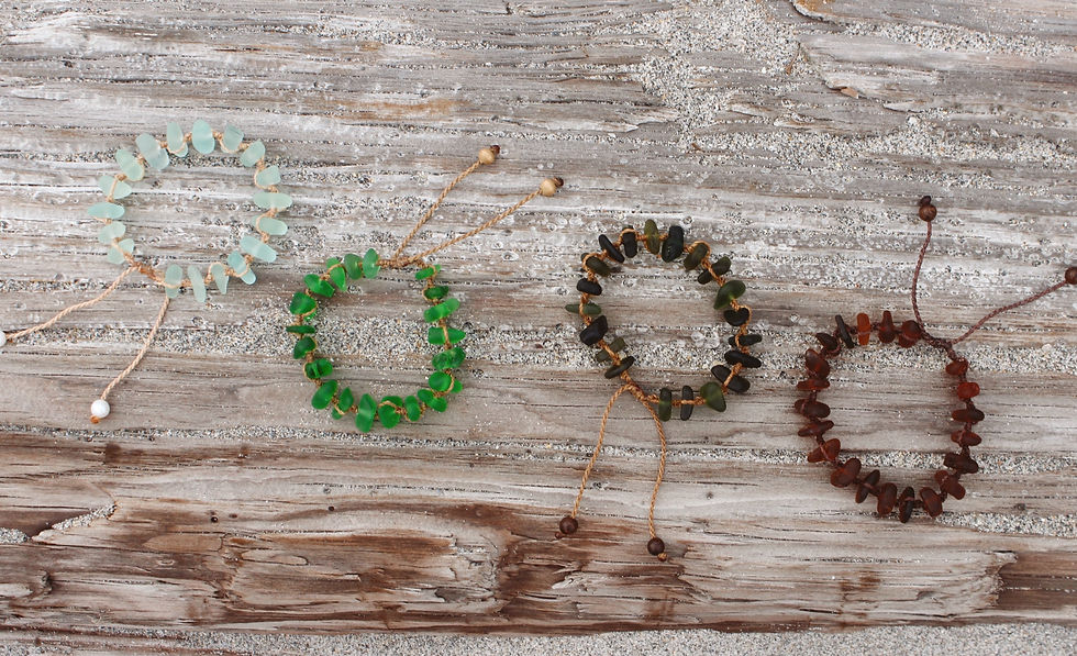 Thumbnail: ATLAS - Brown Sea Glass Bracelet