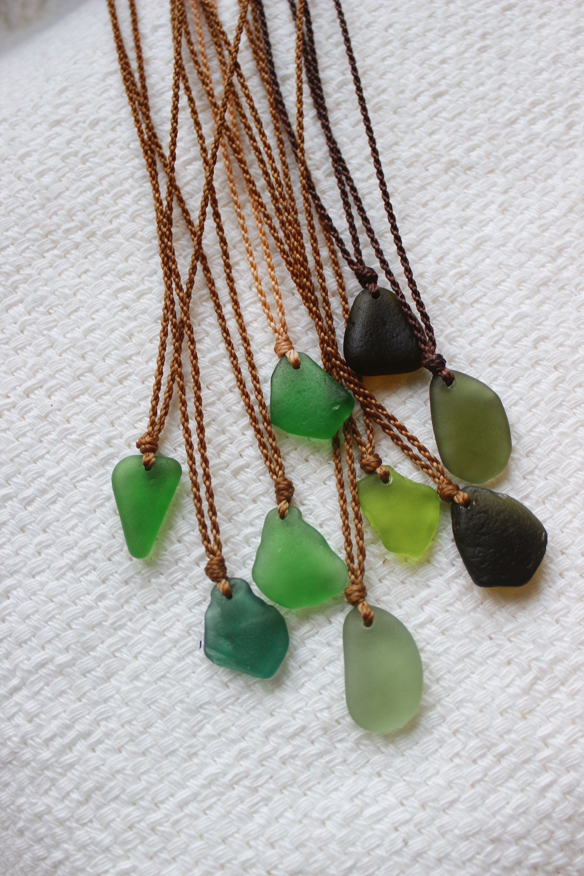 CASTAWAY - Simple Sea Glass Necklace (long) 