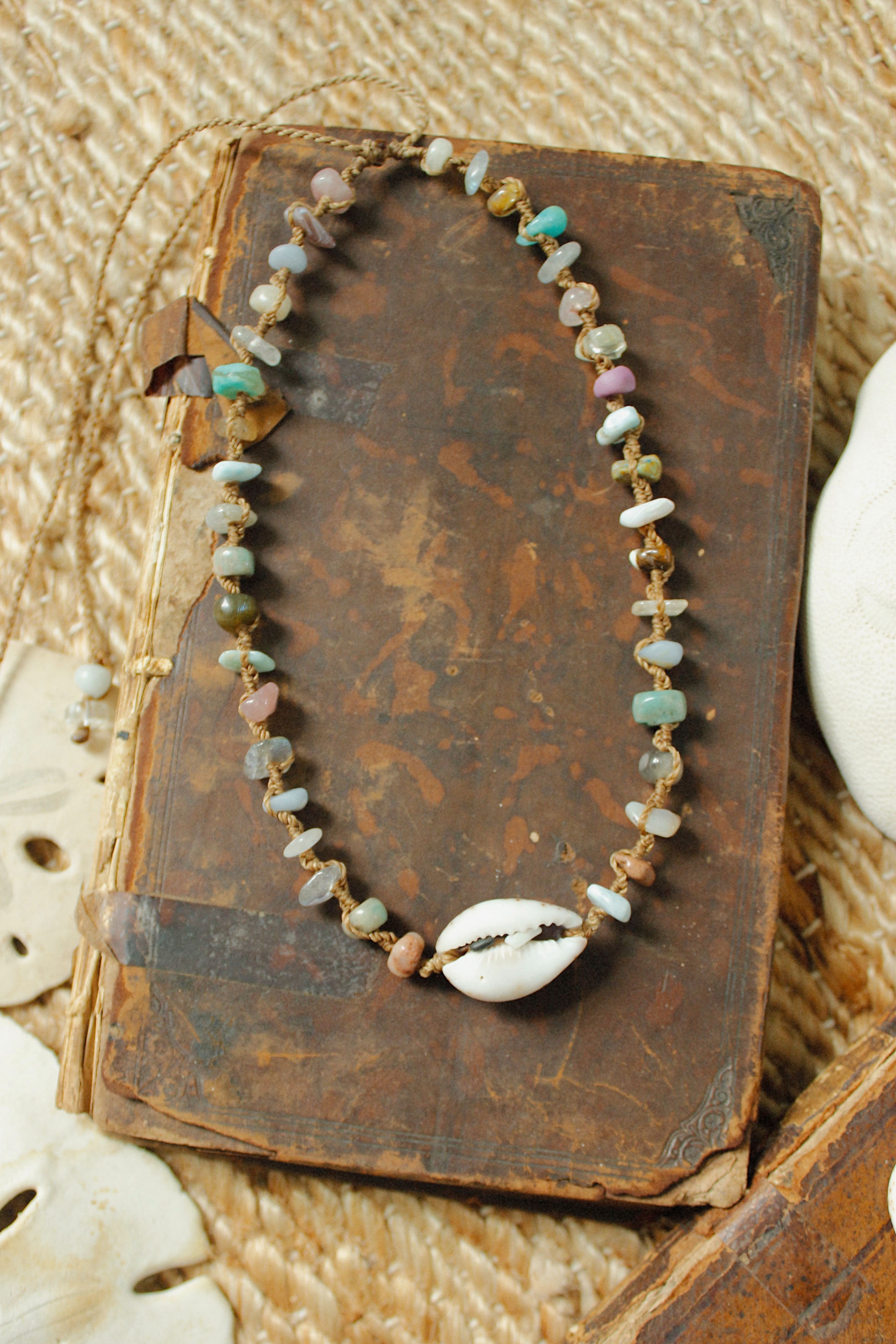 FIESTA - Gem Mix + Thrush Cowrie Necklace