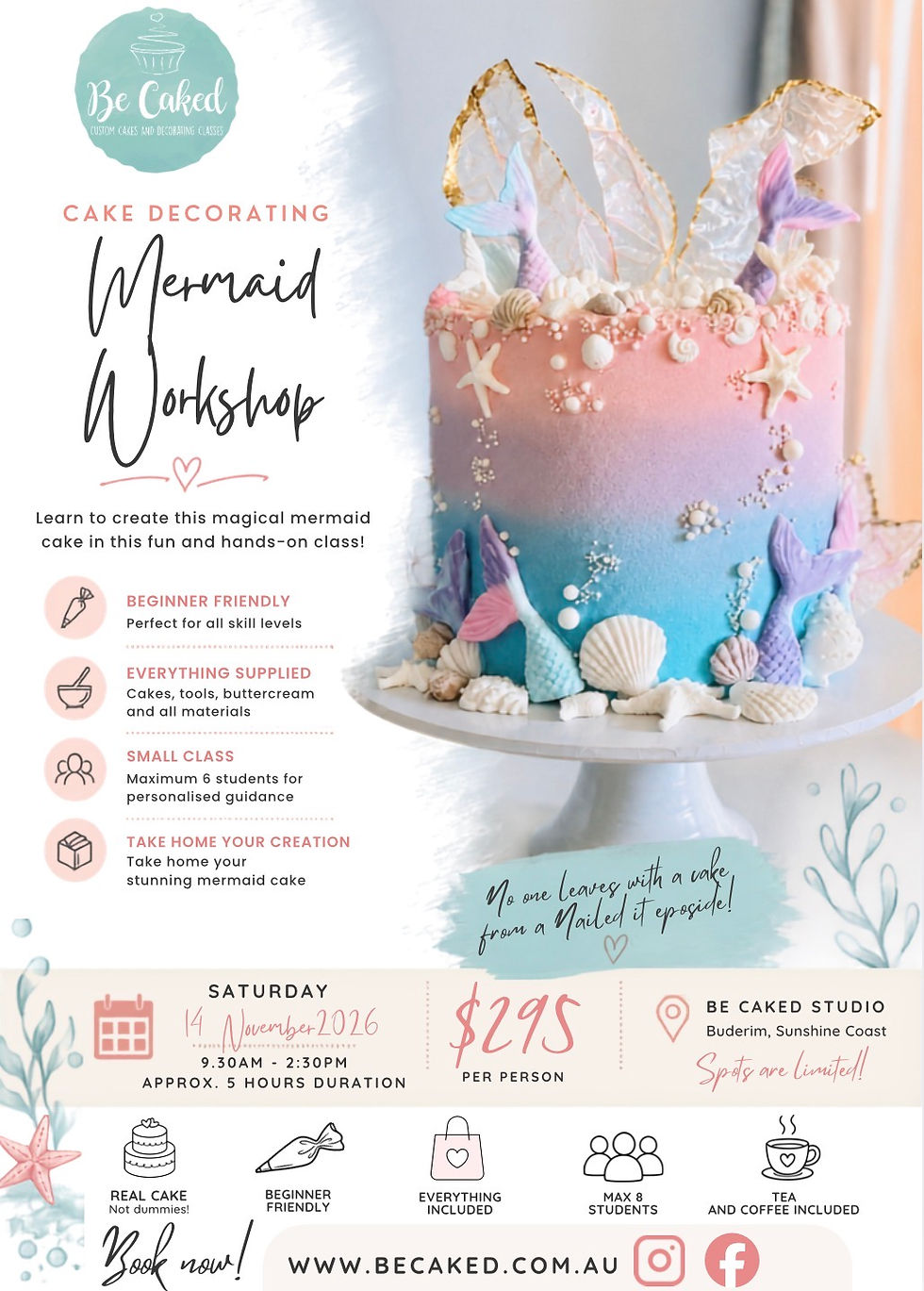 Thumbnail: Mermaid Cake Decorating Workshop