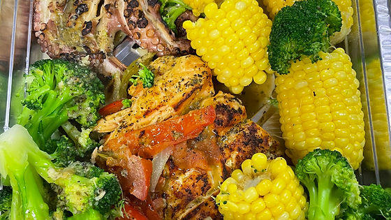 steamed seafood platter