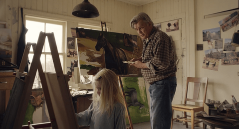 Annie Deneyici set decor painting for TV Show Black Mirror Season 4 Episode 2