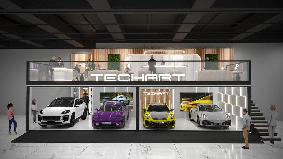 TECHART UAE, tiny showroom design