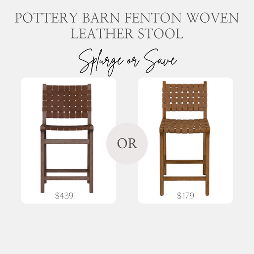 Pottery Barn Fenton Leather Stool Lookalike