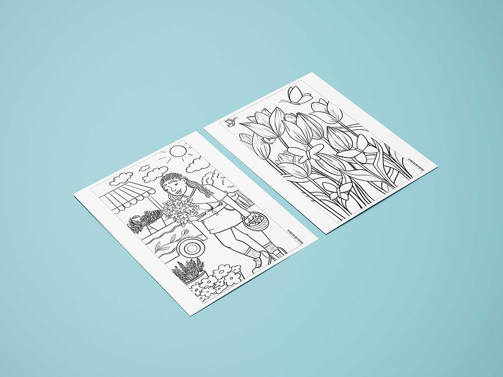 Miniatura: Downloadable Spring and Summer Coloring Sheets