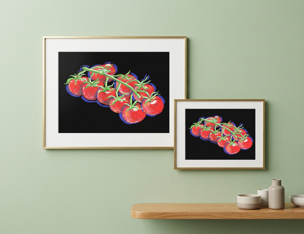 Tomatoes Print - Handpainted with Acrylic Markers