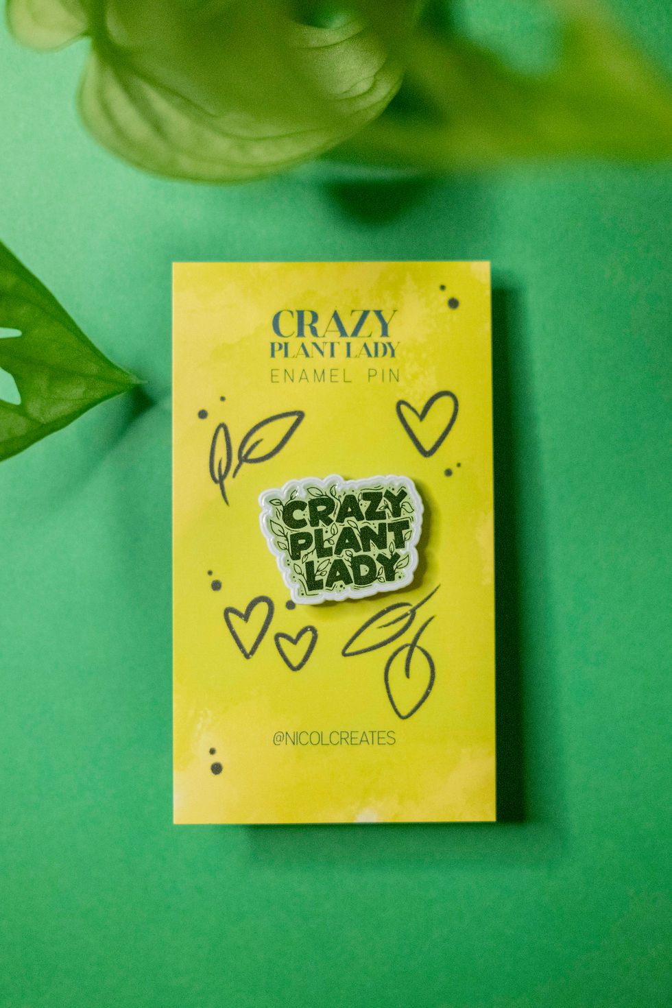 Miniatura: Crazy Plant Lady Enamel Pin | 1” Artist Pin | Creative Gift for Plant lovers