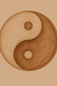 Yin yoga class - Yin and yang symbol representing balance and harmony.