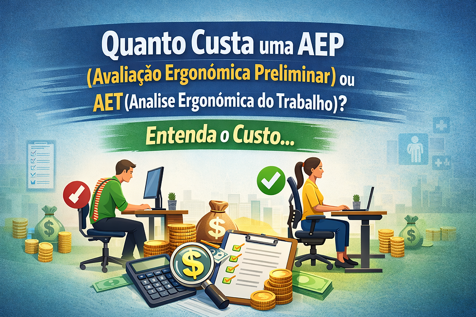 Quanto Custa uma AEP (Avaliação Ergonômica Preliminar ou AET (Análise Ergonômica do Trabalho)? Entenda o Custo...