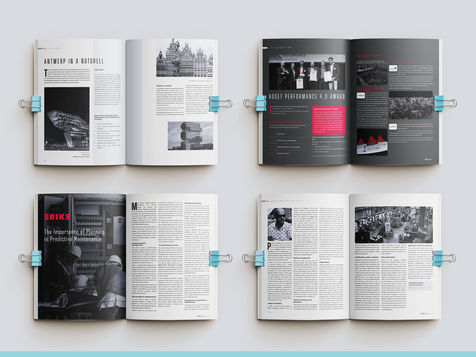 Magazine formatting and layout design example for corporate reports